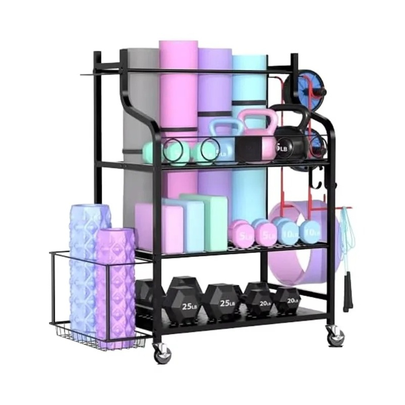Pilates Yoga Roller - Home Fitness Equipment Organizer, Dumbbell Foam