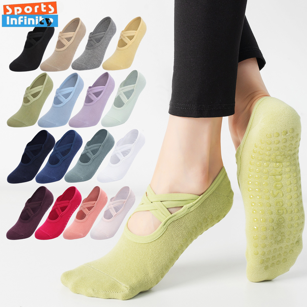 Fitness Yoga Pilates - Fashion Cross Straps Backless Yoga Socks