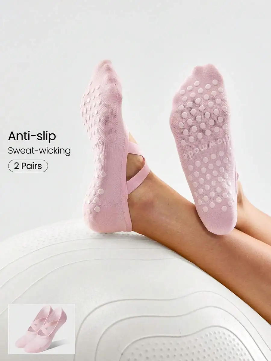 Pilates Yoga Flow - 2 Pair Flow Breathable Mesh Sweat-Wicking