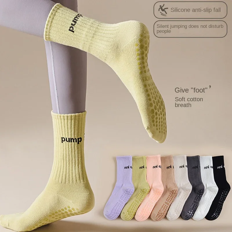 Women Mid Tube Yoga Socks Anti - Fitness Yoga Pilates review and price