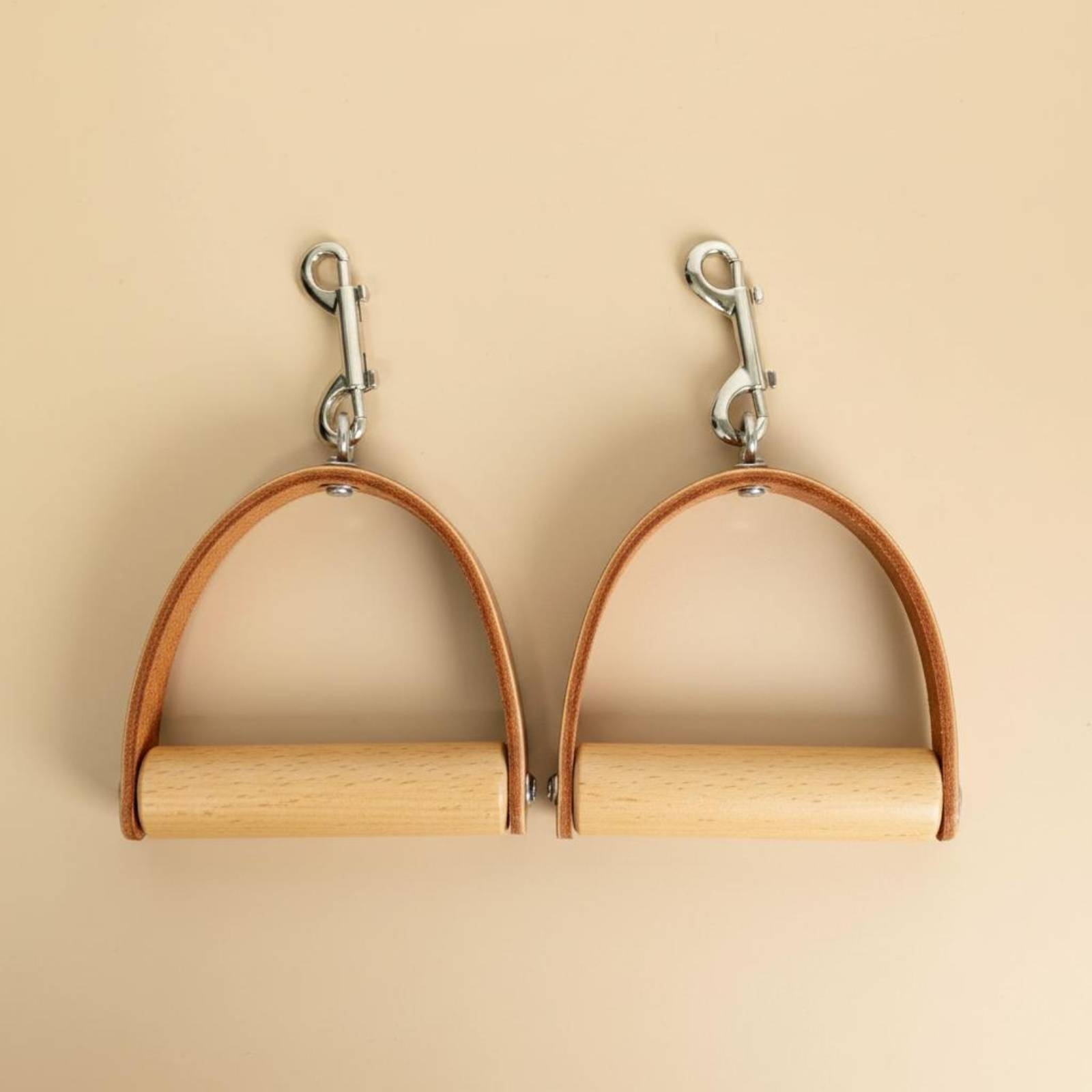 2 Pieces Leather Wood Handles  - Pilates & Yoga Unleashed Studio review and price