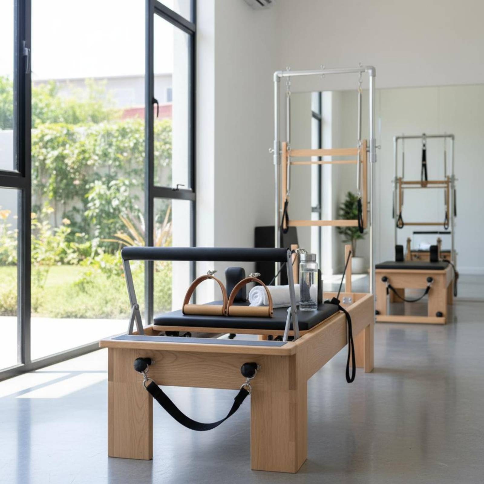 2 Pieces Leather Wood Handles  - Pilates & Yoga Unleashed Studio review and price
