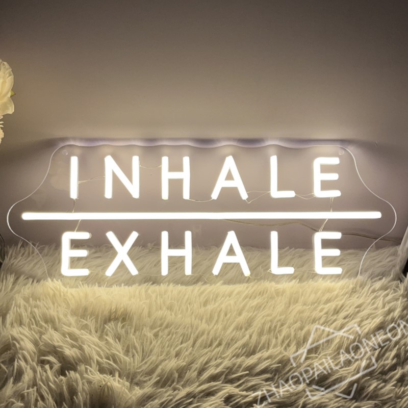 Inhale and Exhale Neon Sign Li - Pilates Yoga House review and price