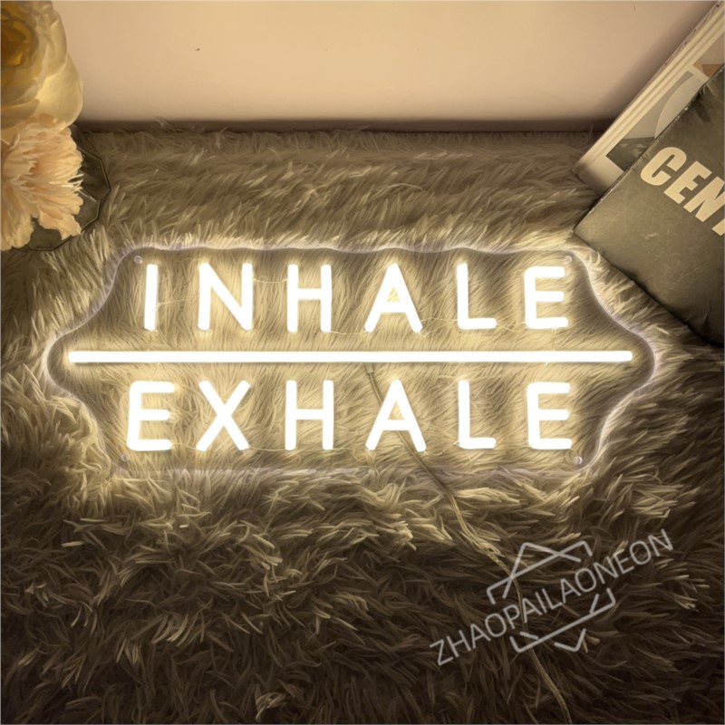 Inhale and Exhale Neon Sign Li - Pilates Yoga House review and price