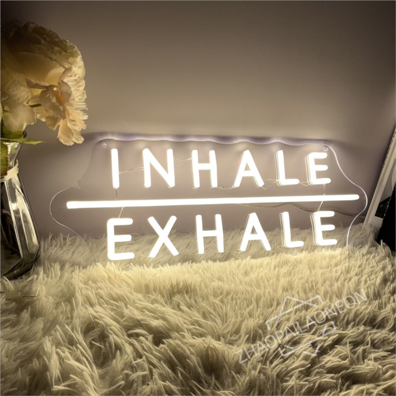 Inhale and Exhale Neon Sign Li - Pilates Yoga House review and price
