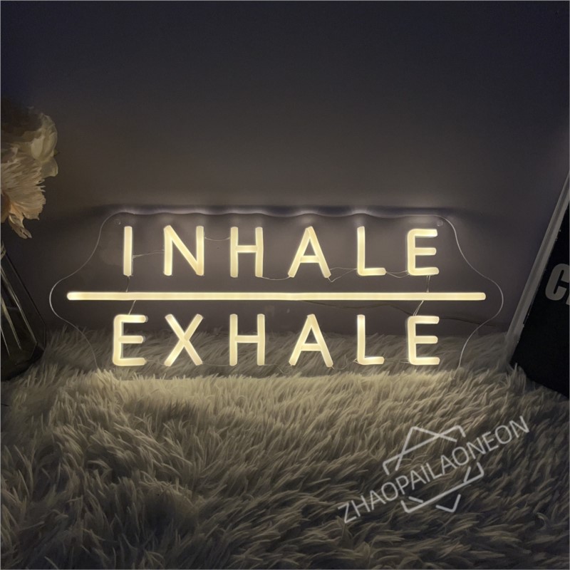 Inhale and Exhale Neon Sign Li - Pilates Yoga House review and price