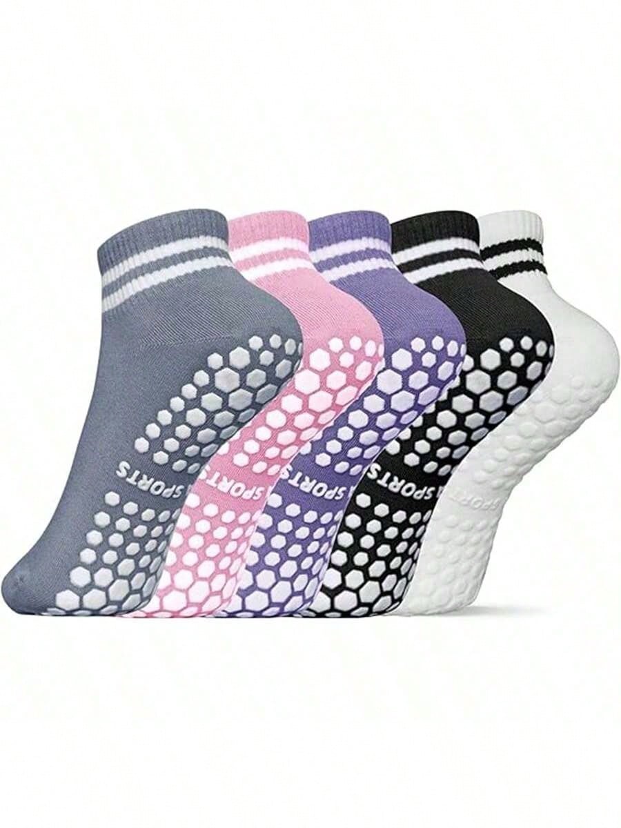 5 Pairs Women Double Stripe No - Fitness Yoga Pilates review and price