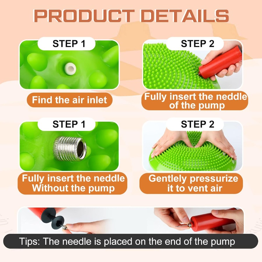 6 Pcs Wiggle Seat Inflated Wob - Exercise Disc Inflatable review and price